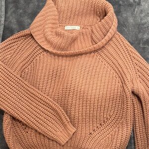 moon & madison Warm Brown Cowl Neck Sweater